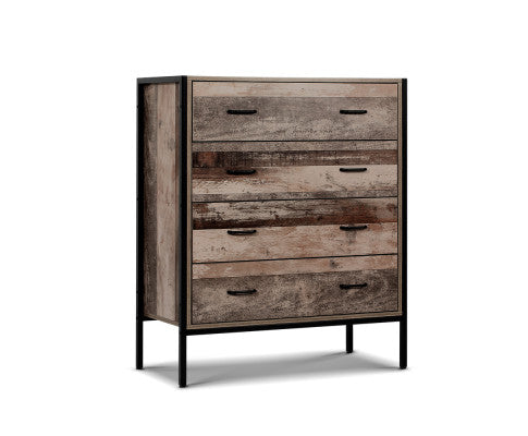 TALLBOY CHEST OF DRAWERS - INDUSTRIAL