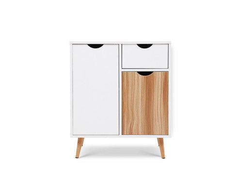 SCANDI SIDEBOARD BUFFET - WOODEN AND WHITE 60CM WIDE