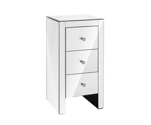 MIRRORED BEDSIDE DRAWERS