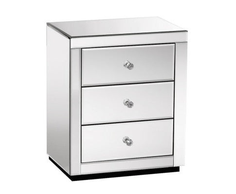 PRESIA MIRRORED BEDSIDE DRAWERS