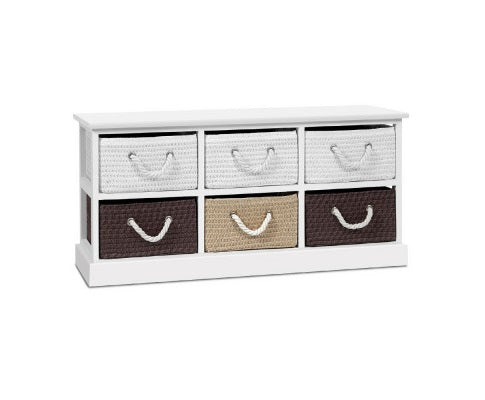 6 DRAWER STORAGE BENCH