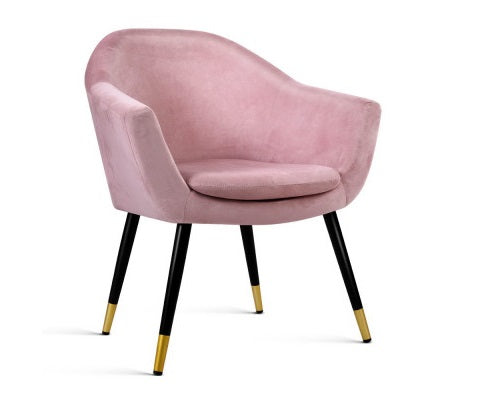 RETRO ARMCHAIR VELVET PINK