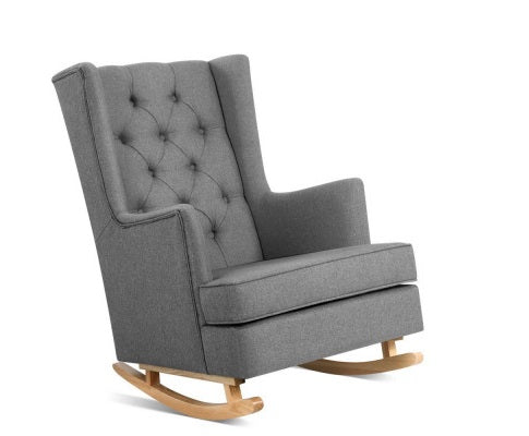 GAIA ROCKING ARMCHAIR - FEEDING CHAIR GREY