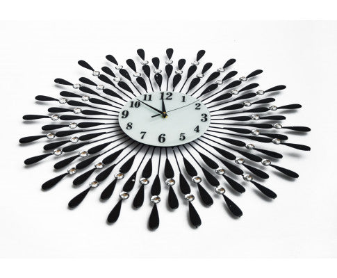 LARGE MODERN 3D CRYSTAL WALL CLOCK