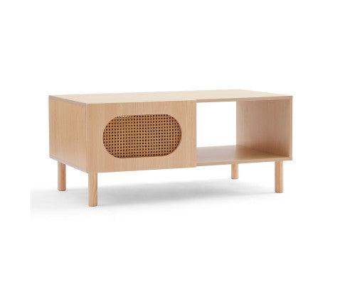 RATTAN COFFEE TABLE IN MAPLE