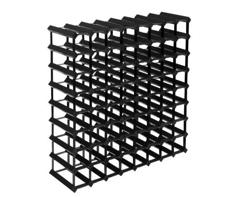 72 BOTTLE TIMBER WINE RACK - CELLAR BLACK