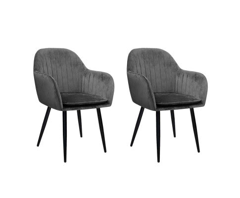 REPLICA SOFT VELVET CHAIR X 2