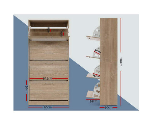 ARTISS 60 PAIR SHOE STORAGE CABINET